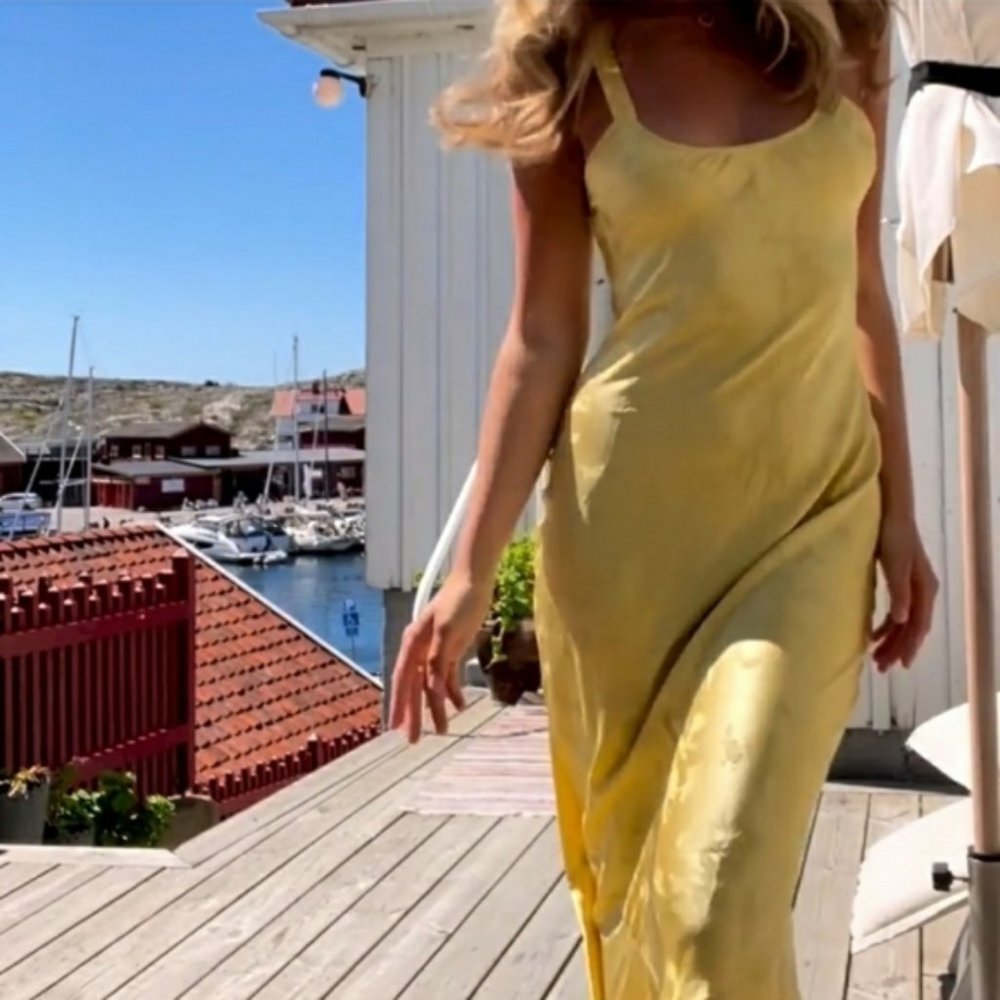 ISO Realisation Par Allegra Yellow Dragon Dress Small